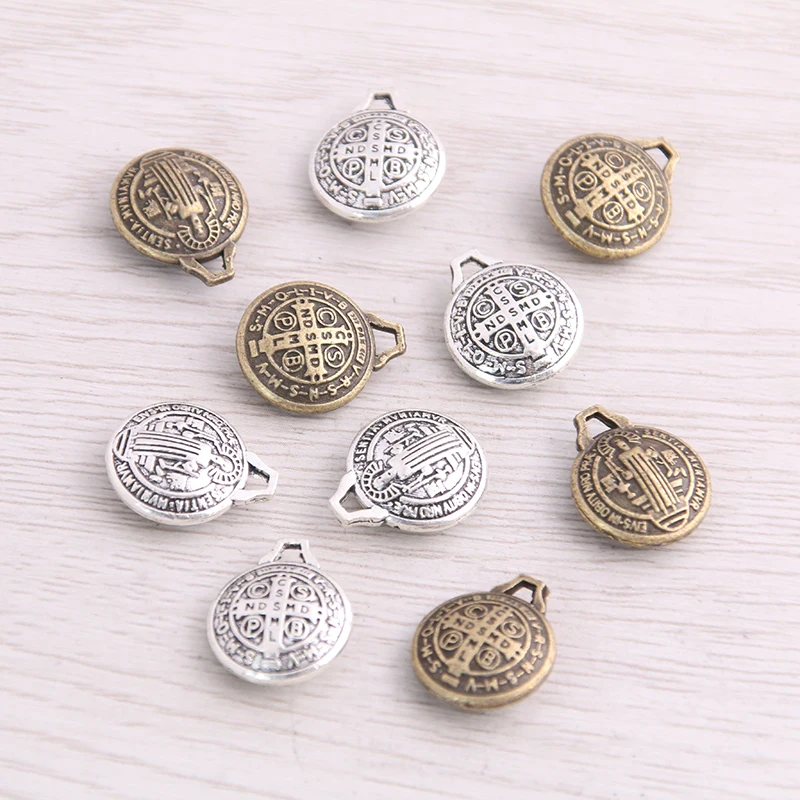 SWEET BELL 18PCS 14*17mm New Product Two Color Double-sided Jesus Charms Pendant Jewelry Metal Alloy Marking | Украшения и