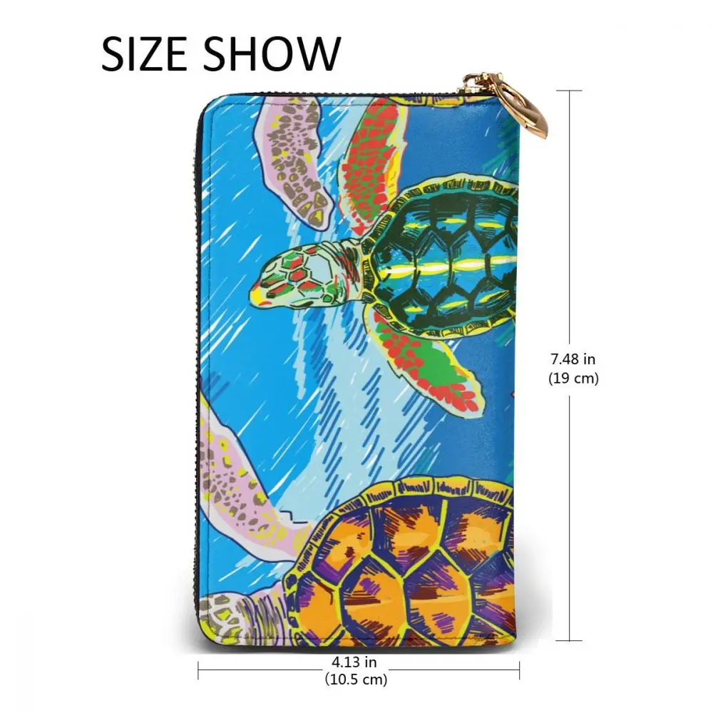 Fashion Leather Wallet Little Sea Turtles Painting Long Zipper Wallet Clutch Bag Purse for Woman Man Girls Boys
Fashion Leather Wallet Little Sea Turtles Painting Long Zipper Wallet Clutch Bag Purse for Woman Man Girls Boys