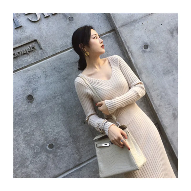 fall winter women clothes 2019 .Long sleeve V collar Hip wrap knitted dress womens Thin and warm fashion dress
fall winter women clothes 2019 .Long sleeve V collar Hip wrap knitted dress womens Thin and warm fashion dress