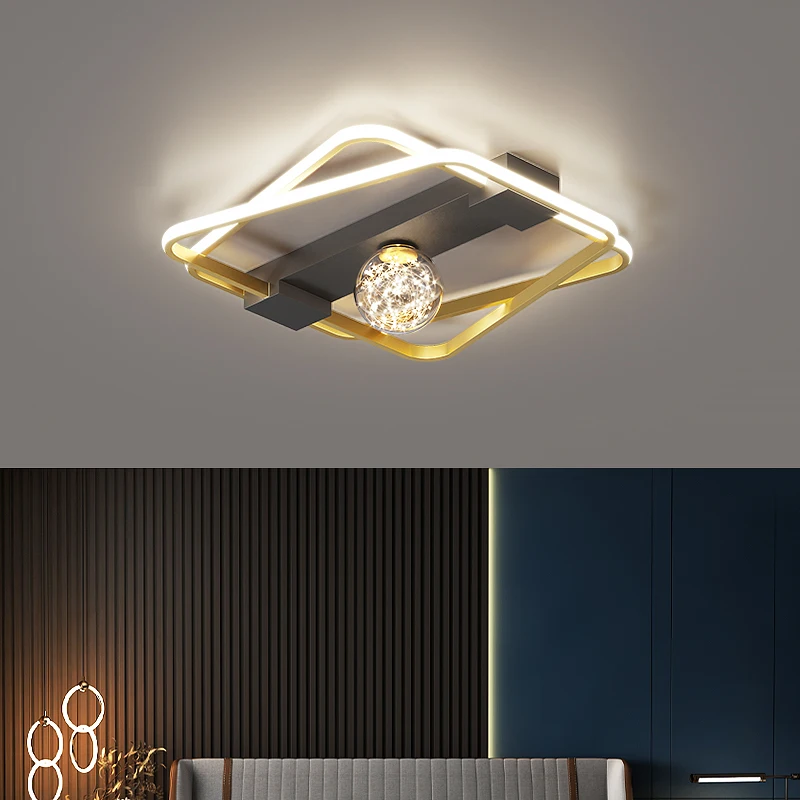 Modern LED Ceiling Light Black&Gold Frame Living Dining Room Fitxure Kitchen Bedroom Lustre Lamp Minimalist Luminaire Lighting
Modern LED Ceiling Light Black&Gold Frame Living Dining Room Fitxure Kitchen Bedroom Lustre Lamp Minimalist Luminaire Lighting