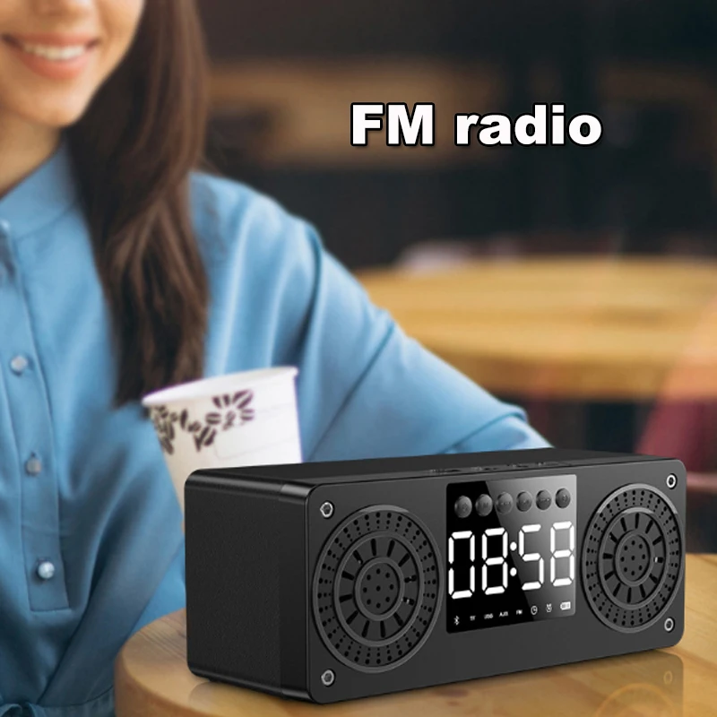 Wooden Bluetooth Speaker Portable Outdoor Loudspeaker Subwoofer Soundbar LED Display Support TF USB AUX FM Custom Alarm Clock
Wooden Bluetooth Speaker Portable Outdoor Loudspeaker Subwoofer Soundbar LED Display Support TF USB AUX FM Custom Alarm Clock
