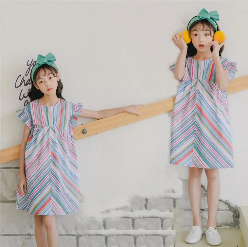 2020 summer new Striped dress children Flying sleeve Princess dress girls holiday dress teenage clothes 4-16Y ws1480
2020 summer new Striped dress children Flying sleeve Princess dress girls holiday dress teenage clothes 4-16Y ws1480