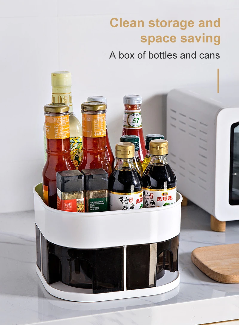 Kitchen Seasoning Rack Can Rotate Double Layer Seasoning Container Seasoning Bottle Spoon Tray Multifunction 2tiers Storage Box
Kitchen Seasoning Rack Can Rotate Double Layer Seasoning Container Seasoning Bottle Spoon Tray Multifunction 2tiers Storage Box