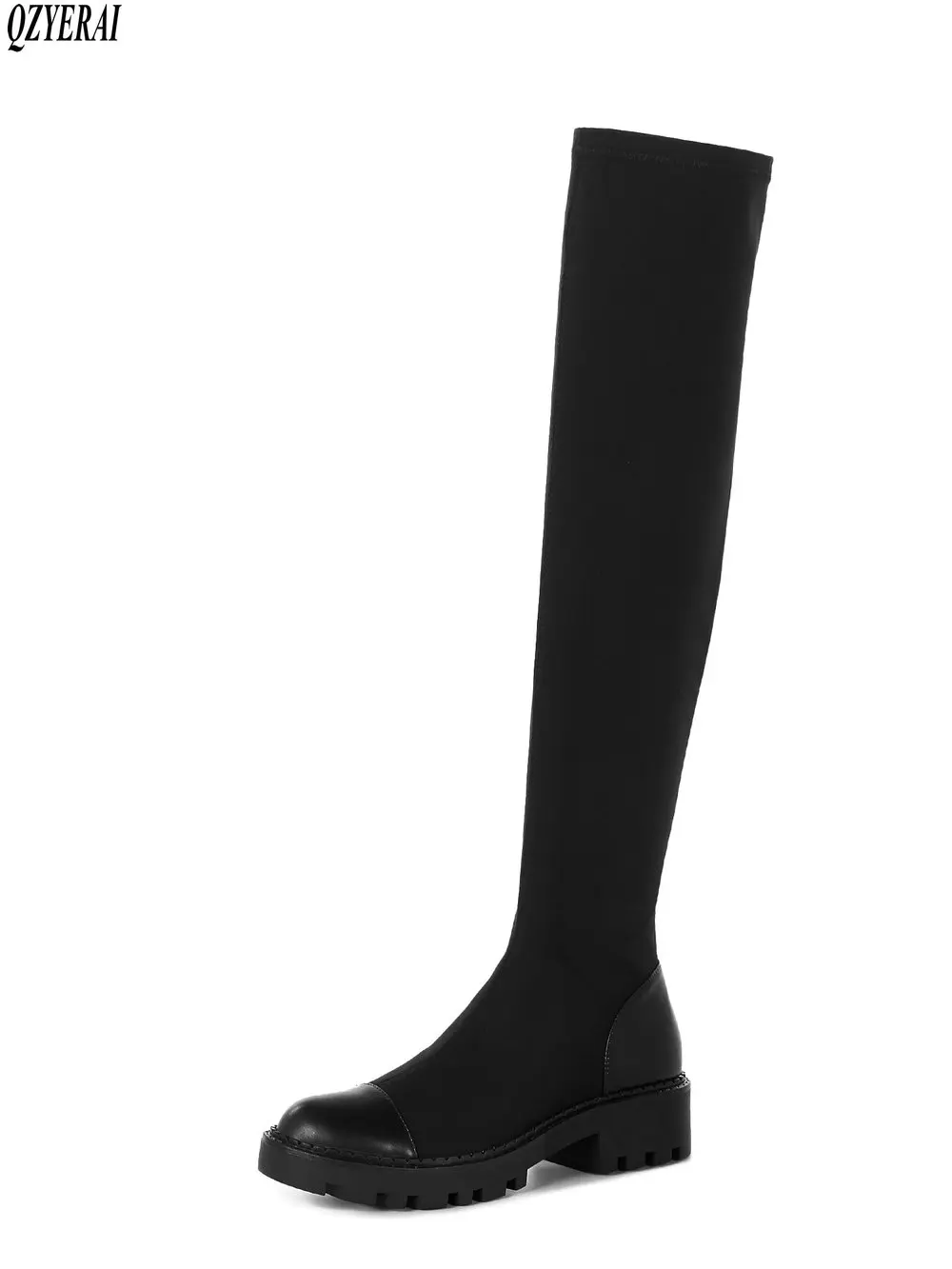 QZYERAI Over knee boots New style Genuine leather Female boots Women's boots black cowhide Women's shoes Size 34-40 
QZYERAI Over knee boots New style Genuine leather Female boots Women's boots black cowhide Women's shoes Size 34-40