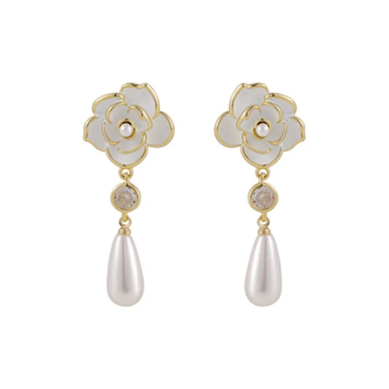2021 New Korean Sweet White Flower Water Drop Simulated Pearl Dangle Earrings For Women Fashion Jewelry Party Gift Pendientes
2021 New Korean Sweet White Flower Water Drop Simulated Pearl Dangle Earrings For Women Fashion Jewelry Party Gift Pendientes