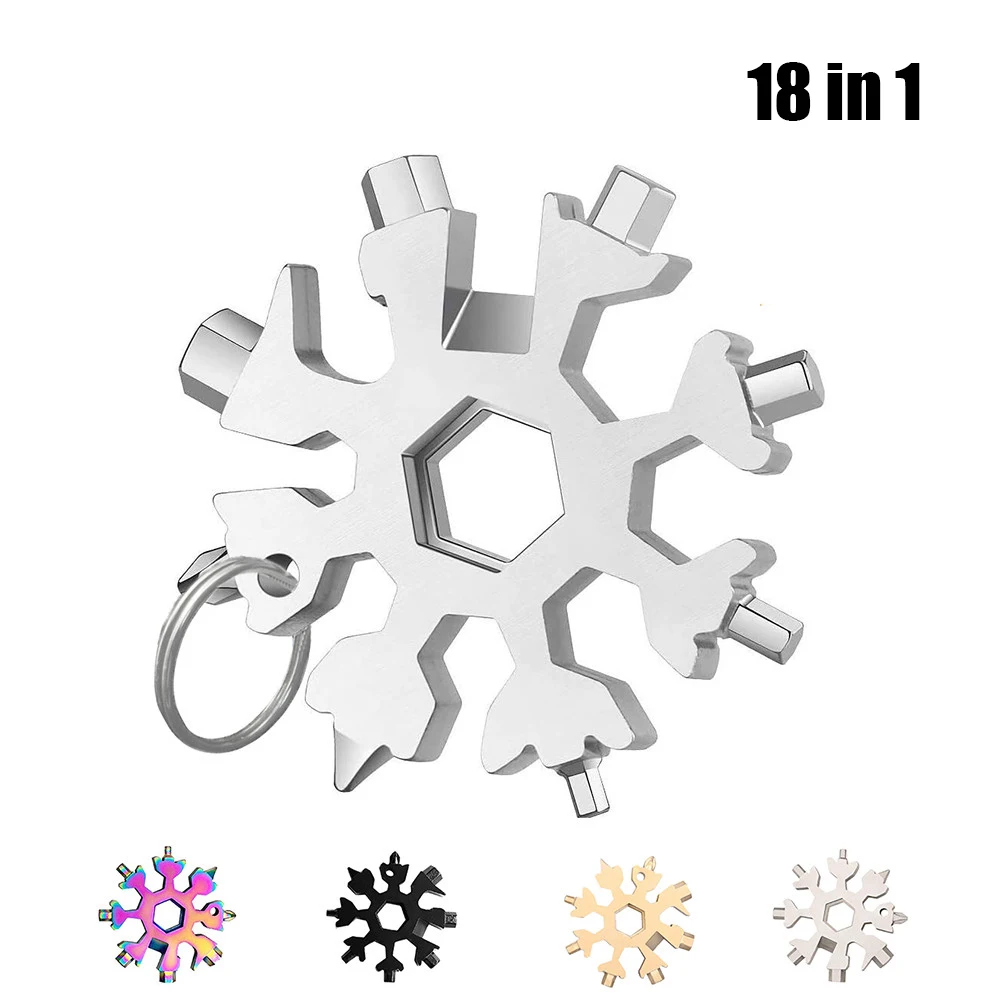 18 In 1 Snowflake Spanner Keyring Hex Multifunction Outdoor Hike Wrench Key Ring Multipurpose Camp Survive Tools
18 In 1 Snowflake Spanner Keyring Hex Multifunction Outdoor Hike Wrench Key Ring Multipurpose Camp Survive Tools
