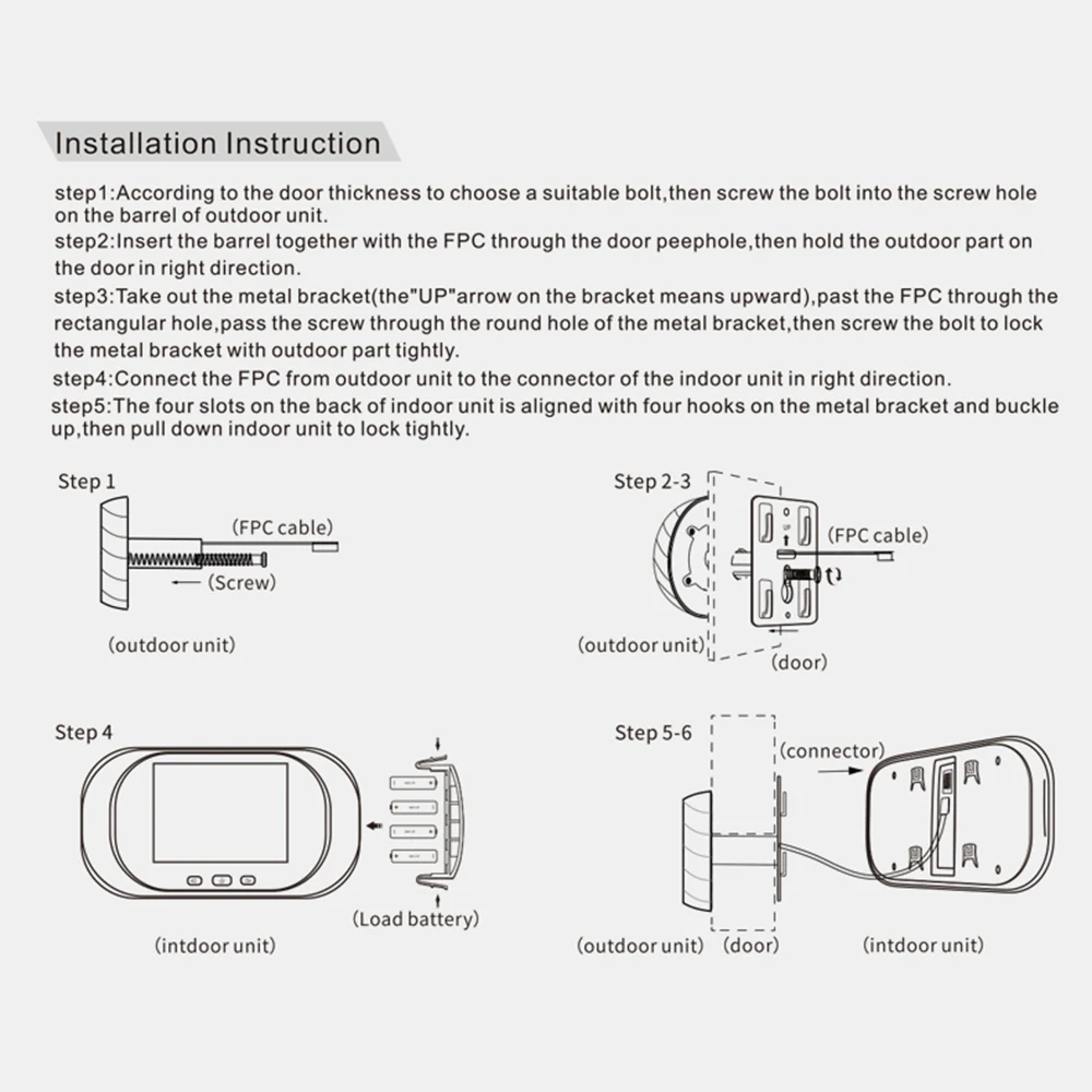 2.8 inch LCD Color Screen Digital Doorbell 90 Degree Door Eye Doorbell Electronic Peephole Door Camera Viewer Outdoor Door Bell
2.8 inch LCD Color Screen Digital Doorbell 90 Degree Door Eye Doorbell Electronic Peephole Door Camera Viewer Outdoor Door Bell