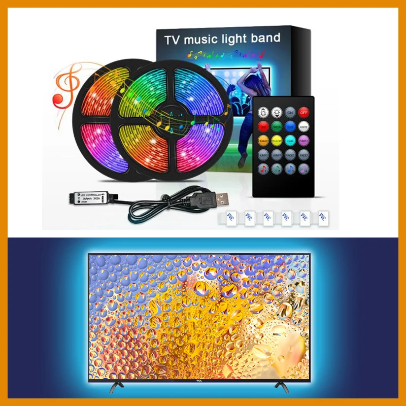 LED Strip Light,Bluetooth APP Control, Backlight for TV,5V USB Bluetooth RGB Tape Lamp For TV Background Decoration
LED Strip Light,Bluetooth APP Control, Backlight for TV,5V USB Bluetooth RGB Tape Lamp For TV Background Decoration
