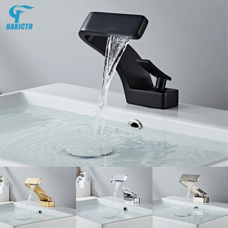 BAKITH Bathroom Deck Mounted Basin Faucet Black Sink Tap Single Hole Water Tap Hot and Cold Mixer Faucet Mitigeur Salle De Bain
BAKITH Bathroom Deck Mounted Basin Faucet Black Sink Tap Single Hole Water Tap Hot and Cold Mixer Faucet Mitigeur Salle De Bain
