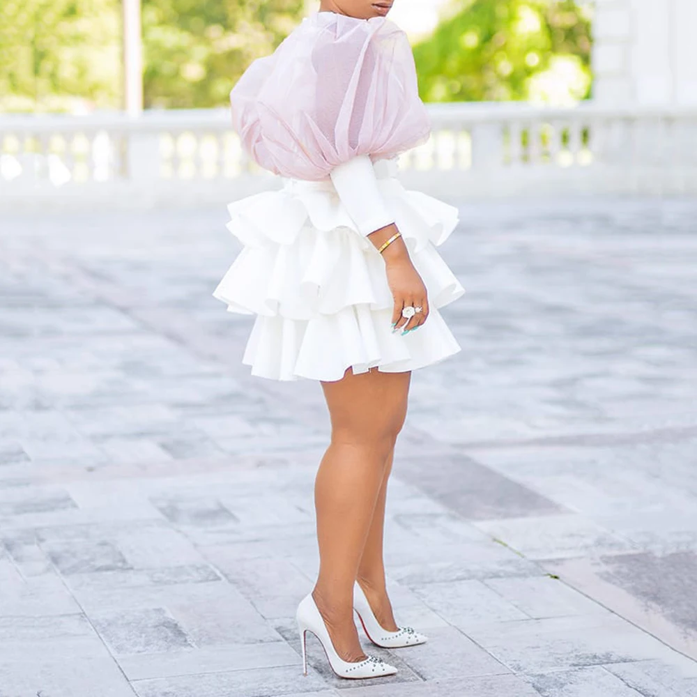 2020 Ruffle Tiered African Women Party Dress Elegant White Sexy Dresses Club Female Plus Size Fashion Mesh Patchwork Vestidos
2020 Ruffle Tiered African Women Party Dress Elegant White Sexy Dresses Club Female Plus Size Fashion Mesh Patchwork Vestidos