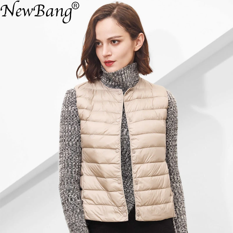 NewBang Matt Fabric Women's Warm Vests Ultra Light Down Vest Women Waistcoat Portable Warm Sleeveless Winter Liner
NewBang Matt Fabric Women's Warm Vests Ultra Light Down Vest Women Waistcoat Portable Warm Sleeveless Winter Liner