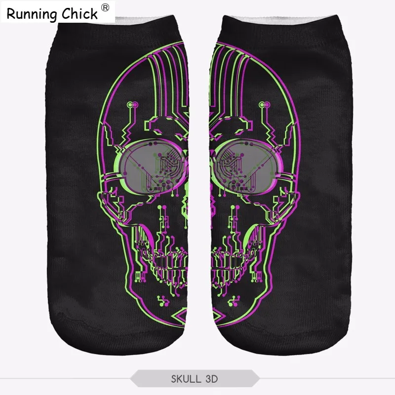 

Running Chick Ankle Socks New Wholesale Death's-head 3d Print 2018 Women Cn(origin) Polyester STANDARD