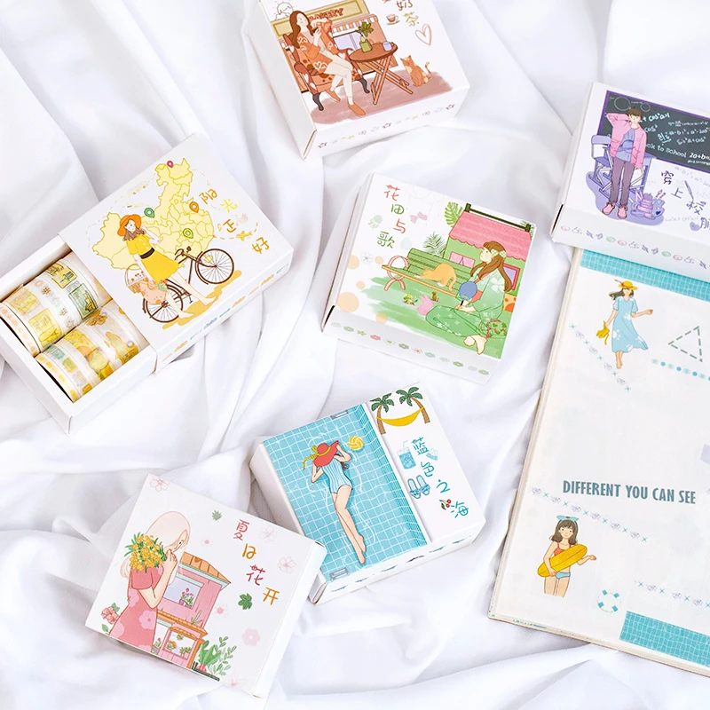 10 sets/lot Cartoon Washi Tape DIY Japan paper First encounter series Decorative Adhesive Tape/Masking Tape Stickers
10 sets/lot Cartoon Washi Tape DIY Japan paper First encounter series Decorative Adhesive Tape/Masking Tape Stickers