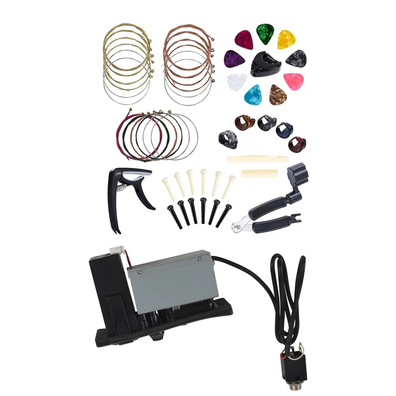 1 Pcs EQ-505 Guitar Saddle Pickup & 1 Set Guitar Accessories Kit Guitar Picks,Bridge Pins
1 Pcs EQ-505 Guitar Saddle Pickup & 1 Set Guitar Accessories Kit Guitar Picks,Bridge Pins