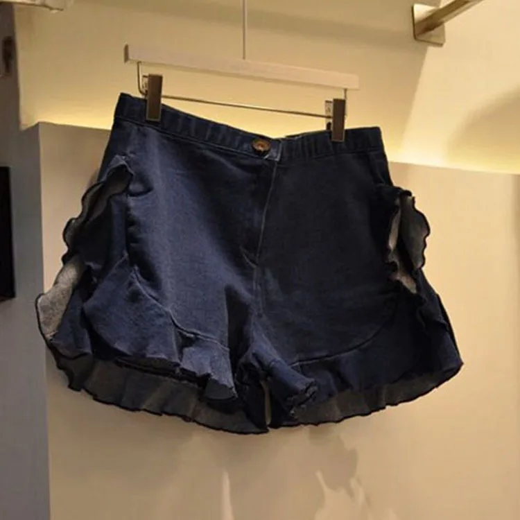 South Korea Dongdaemun 2021 Summer New Loose Ruffled Denim Shorts Women's Wide Leg Pants Fashion Elastic Hot Pants ... 
South Korea Dongdaemun 2021 Summer New Loose Ruffled Denim Shorts Women's Wide Leg Pants Fashion Elastic Hot Pants ...