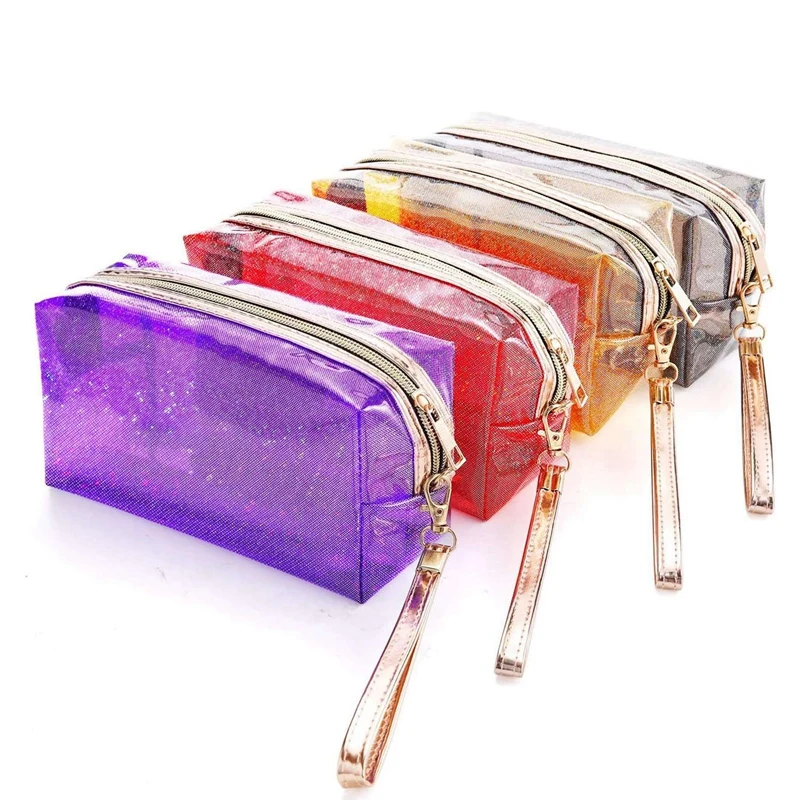 Waterproof Cosmetic Bags PVC Transparent Zippered Toiletry Bag with Handle Strap Portable Clear Makeup Bag Pouch
Waterproof Cosmetic Bags PVC Transparent Zippered Toiletry Bag with Handle Strap Portable Clear Makeup Bag Pouch