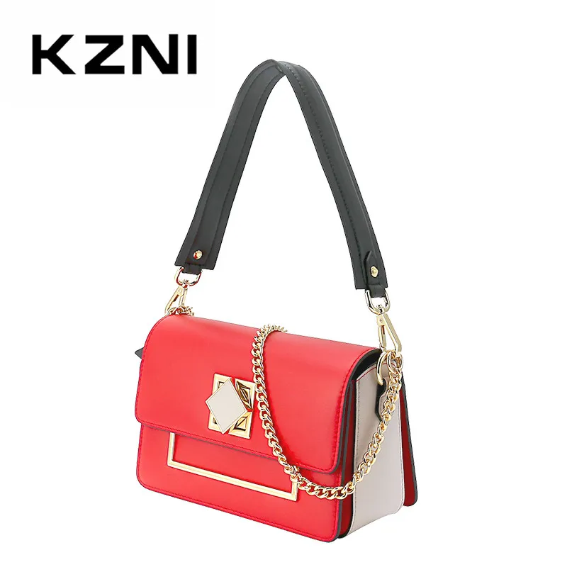 

KZNI Women Bag Genuine Leather Purse Crossbody tote bag Shoulder Clutch Female Handbags Sac a Main Femme De Marque 9106