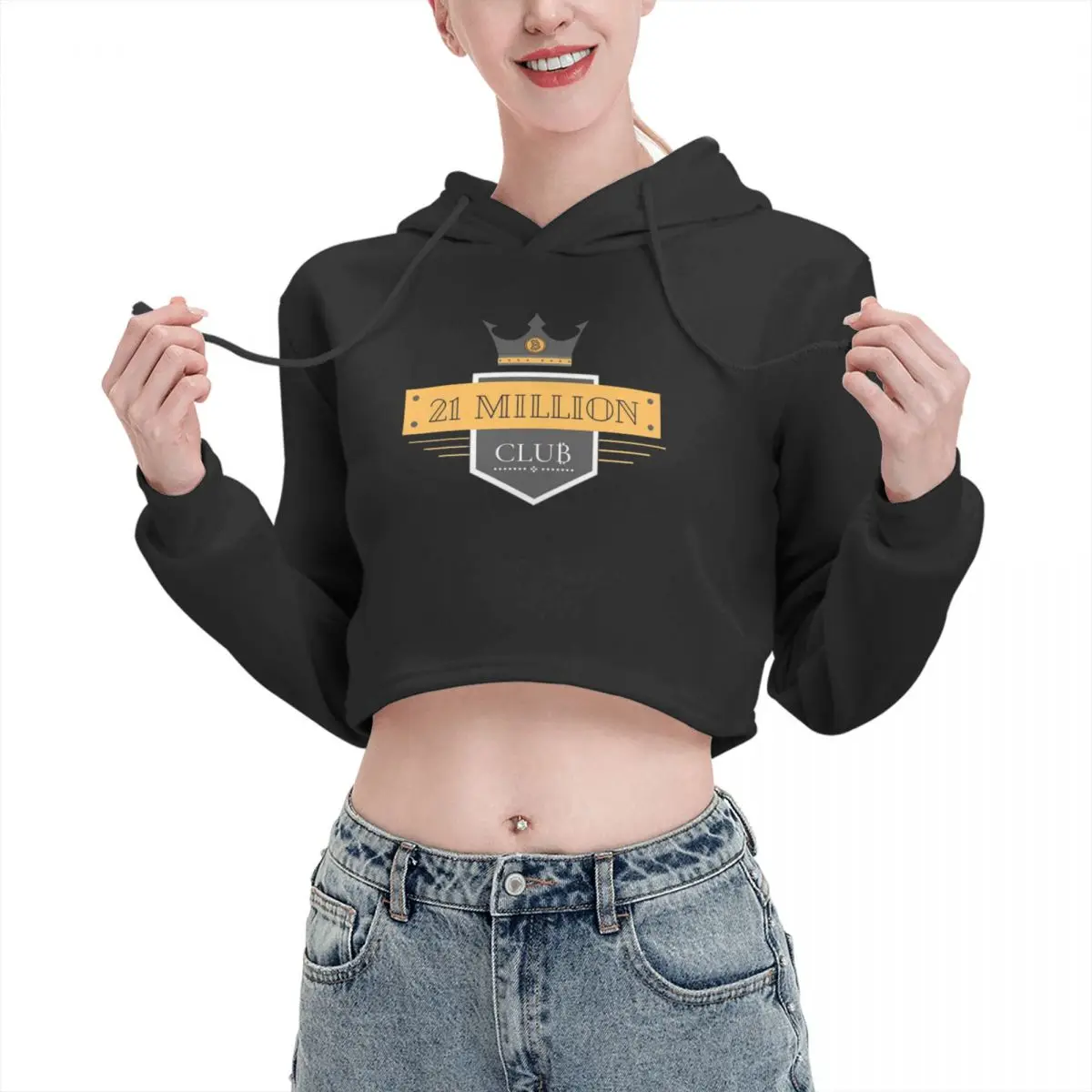 Open navel Cat Ear Hoodie Sweater Bitcoin - 21 Million Club Classic With hood Funny Novelty cute Print R403 Hoodie 
Open navel Cat Ear Hoodie Sweater Bitcoin - 21 Million Club Classic With hood Funny Novelty cute Print R403 Hoodie