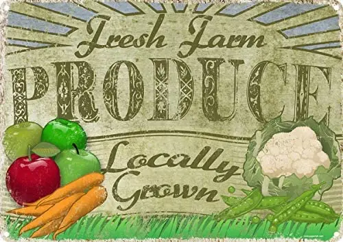 Fresh Farm Produce Tin Sign Vintage Wall Decorative Trend Popular Poster Handmade Art for Bar Cafe Store Home Garage 8X12 Inch
Fresh Farm Produce Tin Sign Vintage Wall Decorative Trend Popular Poster Handmade Art for Bar Cafe Store Home Garage 8X12 Inch