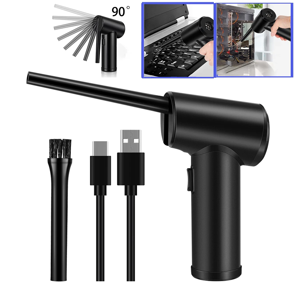 Electric Cordless Air Duster Rechargeable Keyboard Cleaner Blower Wireless Handheld Compressed Air Can Duster For Home Cleaning
Electric Cordless Air Duster Rechargeable Keyboard Cleaner Blower Wireless Handheld Compressed Air Can Duster For Home Cleaning