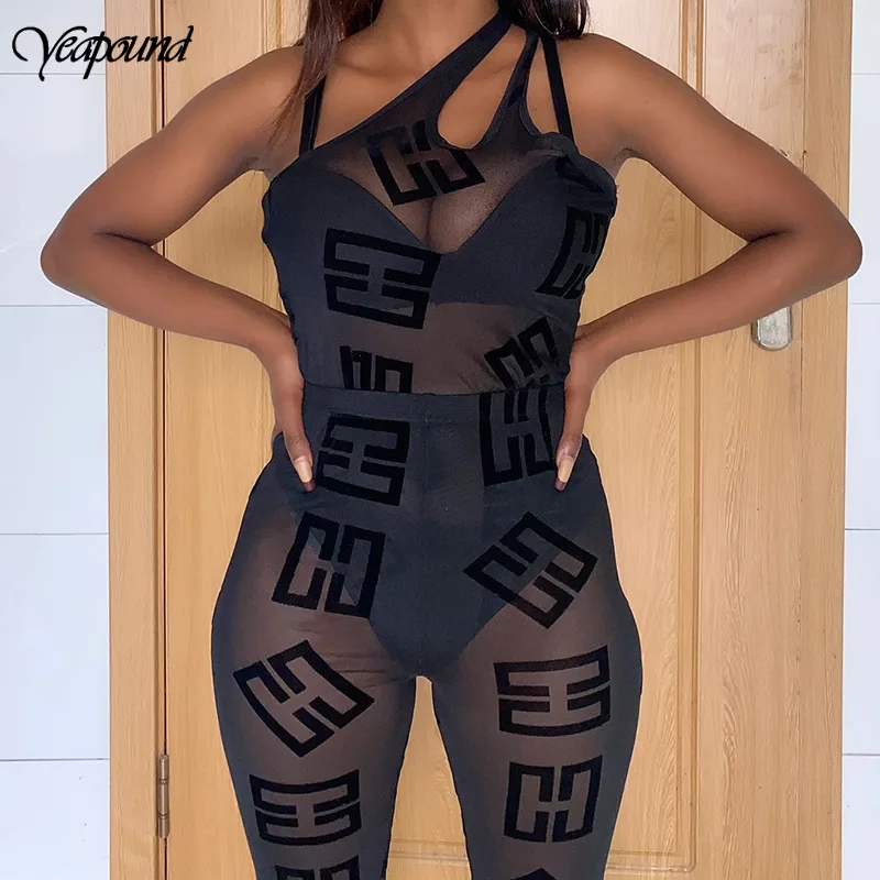 Sleeveless One -Shoulder Two Piece Set Print Mesh Women's Bodysuit Leggings Set Women 2 Pieces Set Summer Women Sexy
Sleeveless One -Shoulder Two Piece Set Print Mesh Women's Bodysuit Leggings Set Women 2 Pieces Set Summer Women Sexy