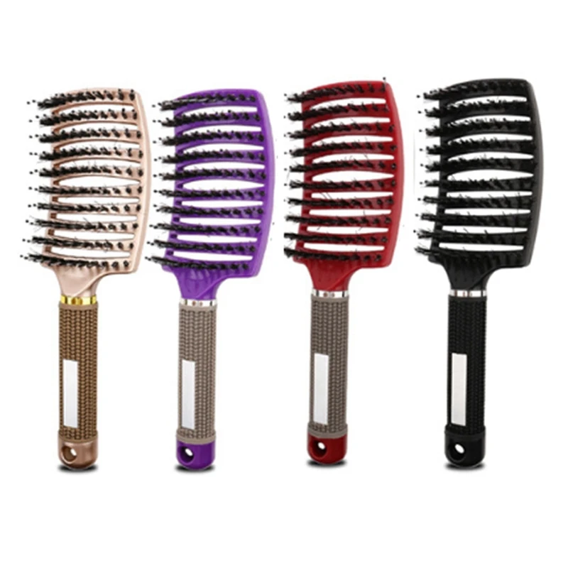 Hair Scalp Massage Comb Bristle Hairbrush Wet Curly Detangle Hair Brush For Salon Hairdressing Styling Tools 
Hair Scalp Massage Comb Bristle Hairbrush Wet Curly Detangle Hair Brush For Salon Hairdressing Styling Tools