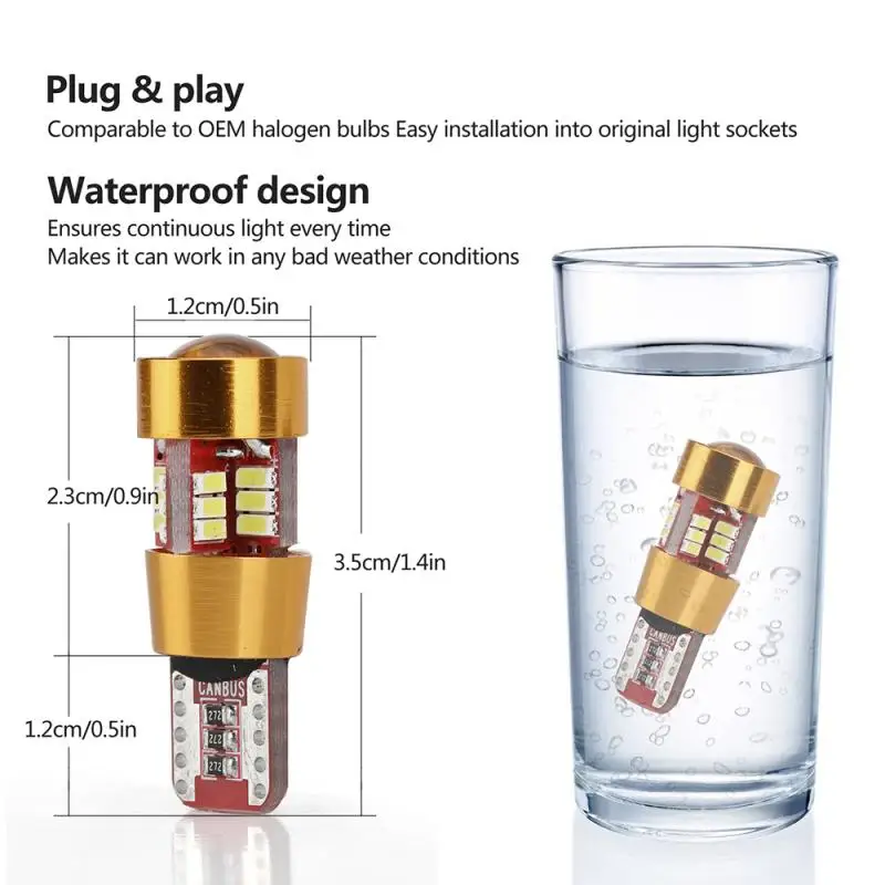 Signal Light Parts 2 T10 4014 LED Width Light Highlight Gold Car Light Automatic Reading Bulb Signal Light Car Styling
Signal Light Parts 2 T10 4014 LED Width Light Highlight Gold Car Light Automatic Reading Bulb Signal Light Car Styling