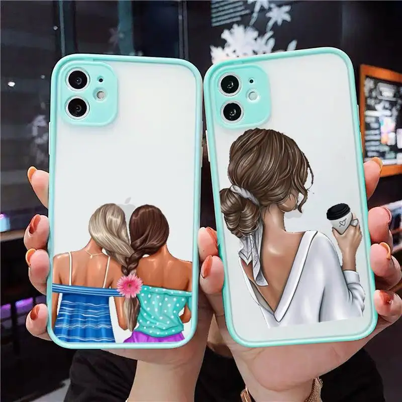 Fashion coffee women Cover Phone Case For iPhone 12 11 Mini Pro XR XS Max 7 8 Plus X Matte transparent blue Back Cover
Fashion coffee women Cover Phone Case For iPhone 12 11 Mini Pro XR XS Max 7 8 Plus X Matte transparent blue Back Cover