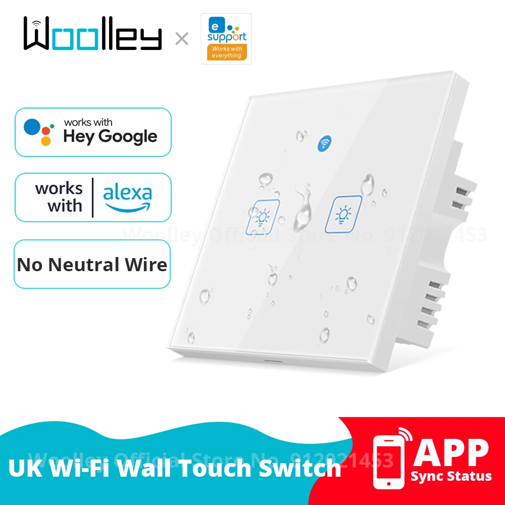 Умный светильник ключатель света Woolley Wi-Fi настенный сенсорный выключатель