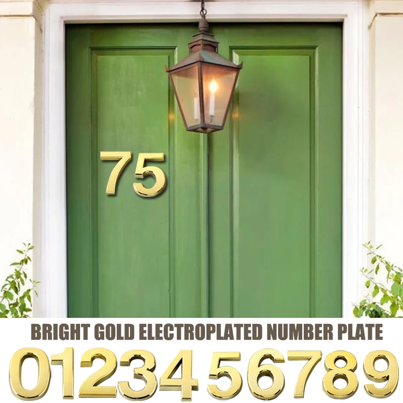 1Pc Golden Plastic Door Number Sticker Self Adhesive House Number Sign for Apartment Hotel Office Room Address Number Door Plate
1Pc Golden Plastic Door Number Sticker Self Adhesive House Number Sign for Apartment Hotel Office Room Address Number Door Plate