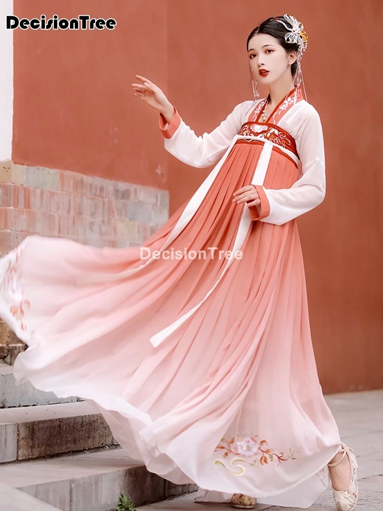 

2022 oriental woman chinese traditional costumes hanfu retro fairy dance performance dress ancient women clothes qing dynasty