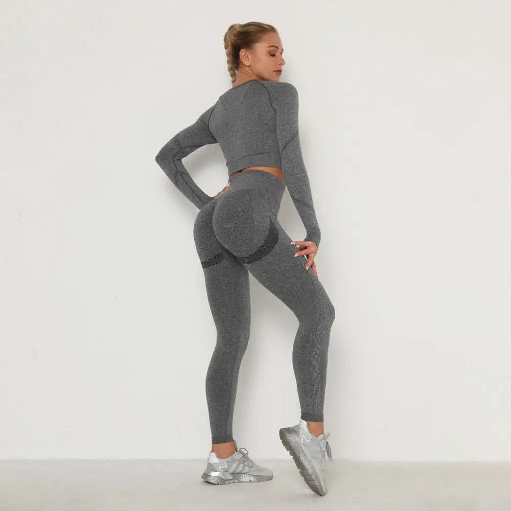NORMOV Casual Women Sets Fitness O Neck Long Sleeve Tops Push Up Stripe Leggings 2piece Sets Polyester Seamless Female Sets
NORMOV Casual Women Sets Fitness O Neck Long Sleeve Tops Push Up Stripe Leggings 2piece Sets Polyester Seamless Female Sets