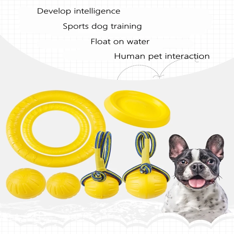 Funny Yellow Pet Toy Dog Training Floating Toys Pet Ball Bite Pull Ring Flying Discs Foam Bite Resistant Dog Interactive Toys
Funny Yellow Pet Toy Dog Training Floating Toys Pet Ball Bite Pull Ring Flying Discs Foam Bite Resistant Dog Interactive Toys