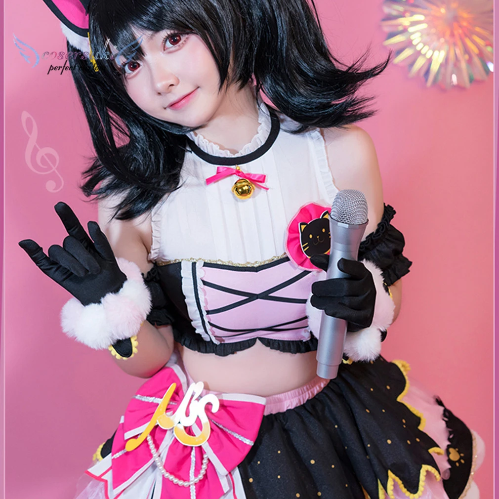 Lovelive Кошка двойной конский хвост Нико язава косплей карнавал костюм Хэллоуин