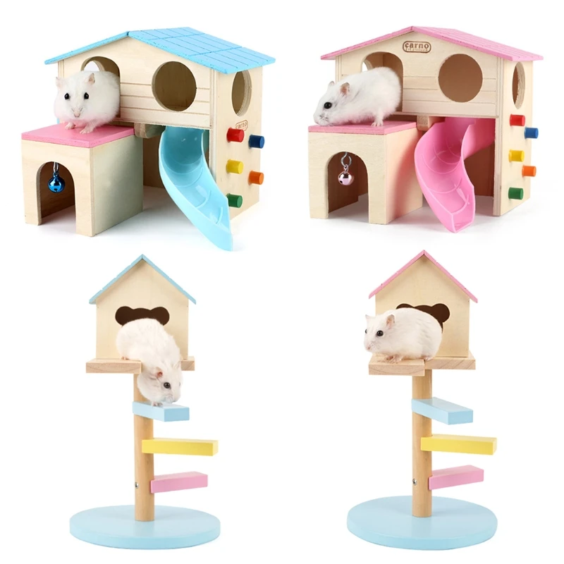 Hamster House Gym Exercise Funny Ladder Slide Bell Climbing Wooden Hut Toy Pet Small Animal Play Hideout Nest
Hamster House Gym Exercise Funny Ladder Slide Bell Climbing Wooden Hut Toy Pet Small Animal Play Hideout Nest