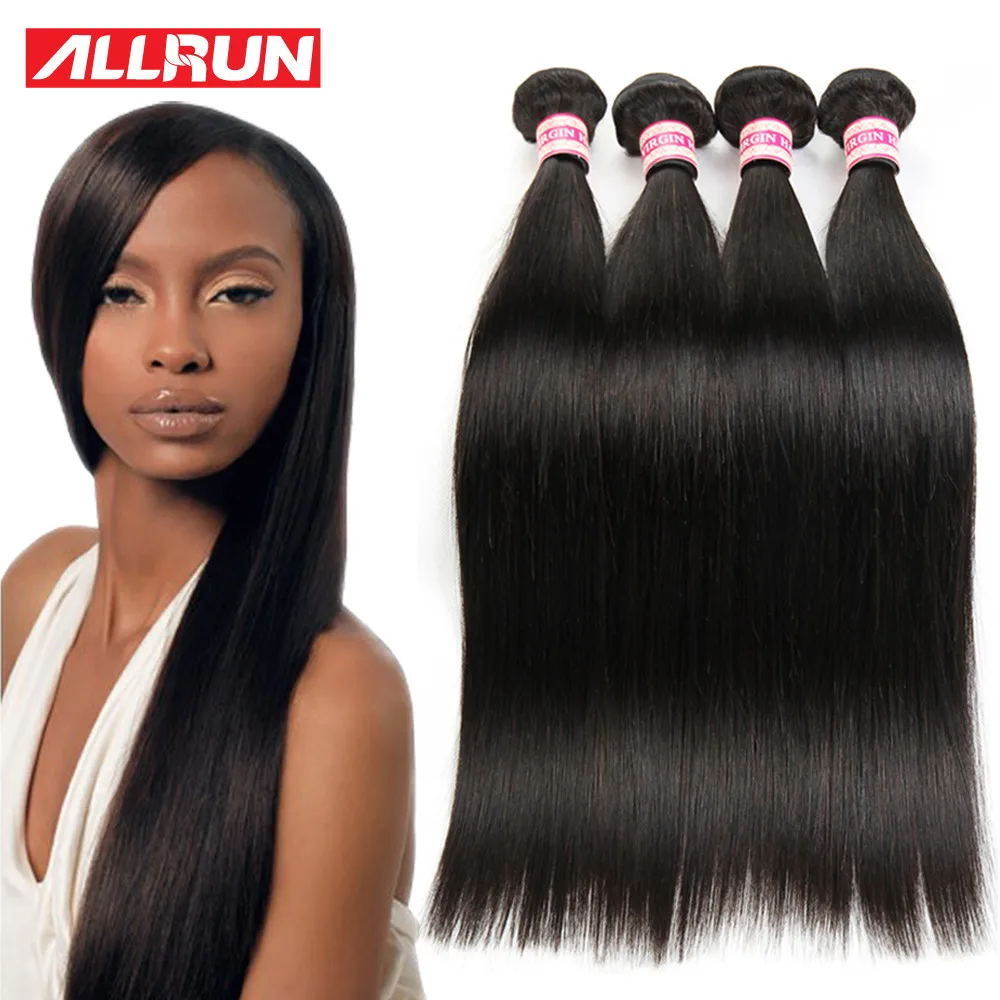 

Straight Hair Bundles Brazilian Hair Bundles Remy Human Hair Extensions 3/4 Bundle Deals Weave Double Weft Weave Natural Color