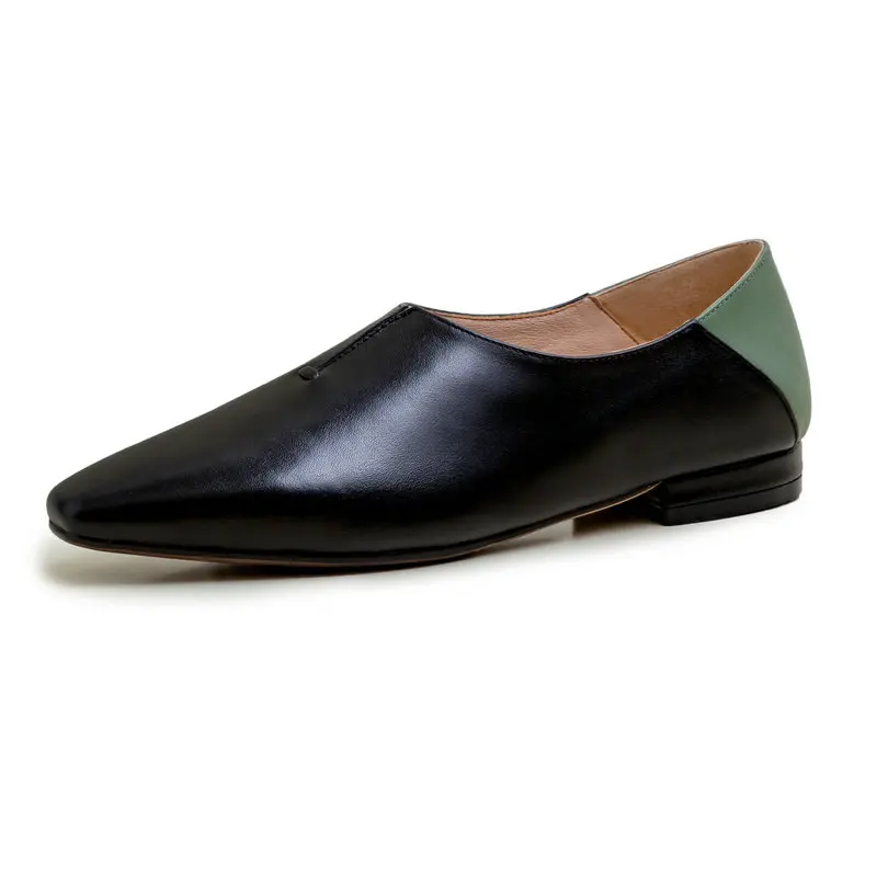 Woman Flat Shoes Black White Pointed toe Genuine Leather Ballet Flats Slip On Spring Autumn Woman Flats Comfortable Footwear
Woman Flat Shoes Black White Pointed toe Genuine Leather Ballet Flats Slip On Spring Autumn Woman Flats Comfortable Footwear