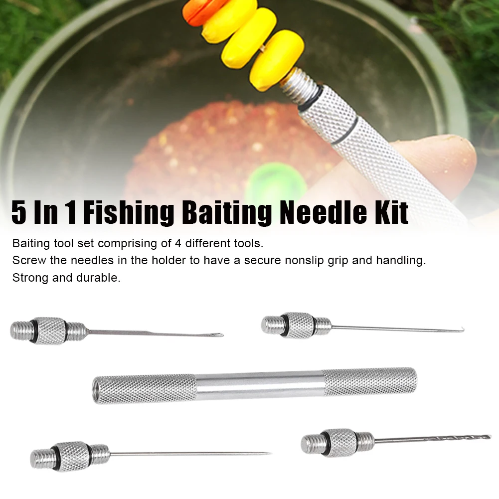 5 In 1 Carp Fishing Baiting Needle Rigging Bait Needle Kit Bait Boilie Drill Stringer Needle Non-Slip Aluminum Handle wholesale
5 In 1 Carp Fishing Baiting Needle Rigging Bait Needle Kit Bait Boilie Drill Stringer Needle Non-Slip Aluminum Handle wholesale