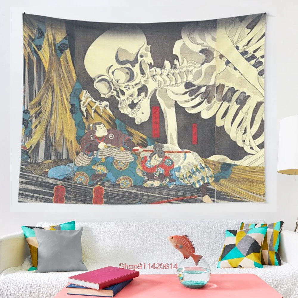 

Utagawa Kuniyoshi Takiyasha The Witch And The Skeleton Spectre 1847 tapestry Wall Hanging Tapestry for Home Dorm Fantasy Decor