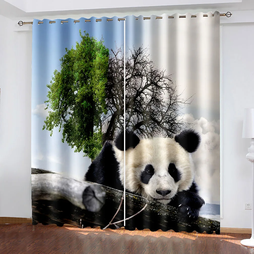 3D Printed Dolphin Cute Panda Pattern Blackout Curtain Kit, Suitable for Household Curtains In The Living Room and Bedroom
3D Printed Dolphin Cute Panda Pattern Blackout Curtain Kit, Suitable for Household Curtains In The Living Room and Bedroom