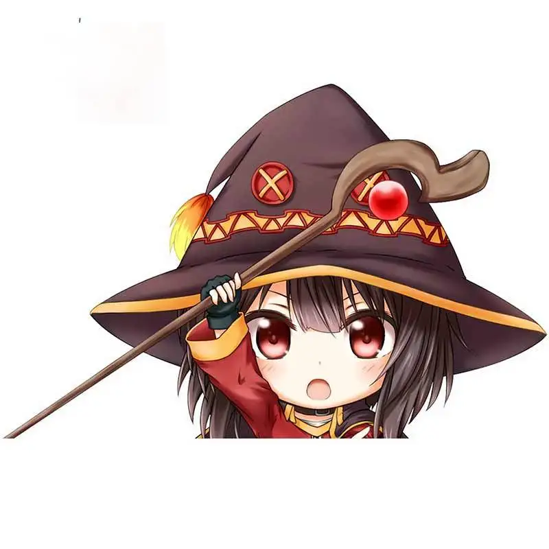 Наклейка для бампера KonoSuba Megumin Peeking модная наклейка с граффити украшение хорошего