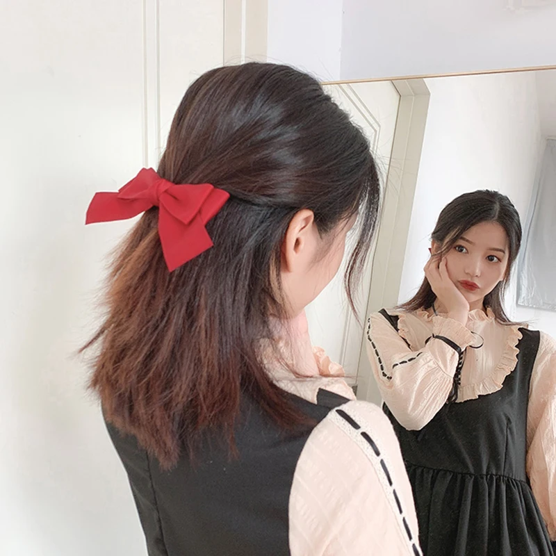 Trendy Simple Girls Satin Spring Hairpins Korean Retro Cloth Solid Color Butterfly Knot Ponytail Hairband Hair Accessories
Trendy Simple Girls Satin Spring Hairpins Korean Retro Cloth Solid Color Butterfly Knot Ponytail Hairband Hair Accessories
