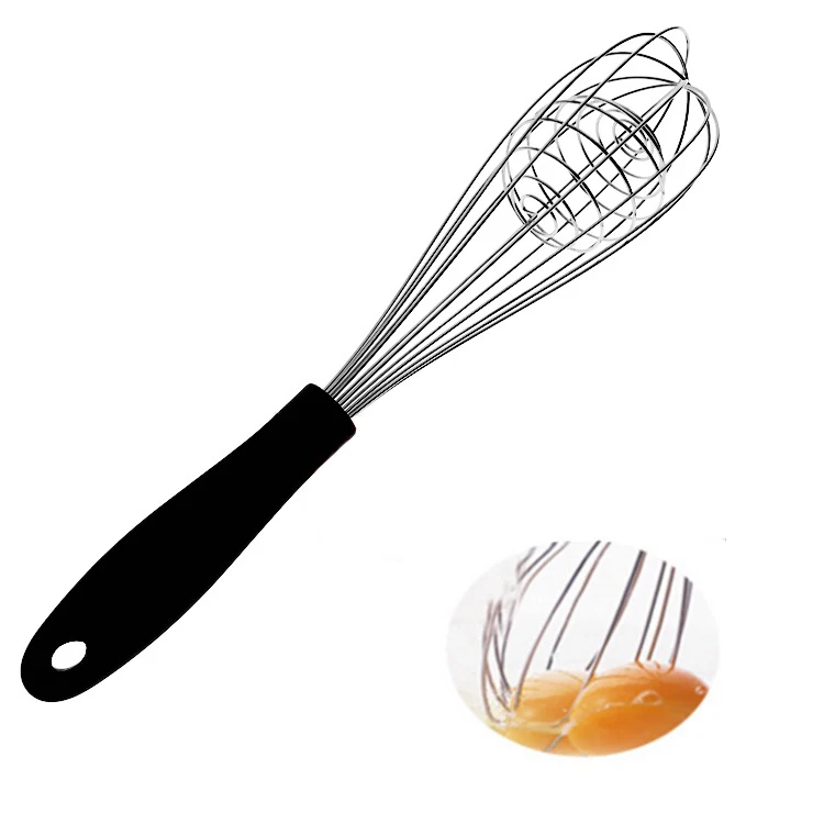 China Supplier Stainless Steel Rotatable Black Handle Hand Mixer Wire Whisk 12 Inch Egg Beater
China Supplier Stainless Steel Rotatable Black Handle Hand Mixer Wire Whisk 12 Inch Egg Beater