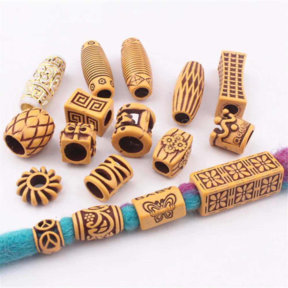 Hair Rings African Dirty Braid Decoration Big Hole Imitation Wood Plastic Beads Big Hole Beads DIY Jewelry Beads Hair Accessorie
Hair Rings African Dirty Braid Decoration Big Hole Imitation Wood Plastic Beads Big Hole Beads DIY Jewelry Beads Hair Accessorie