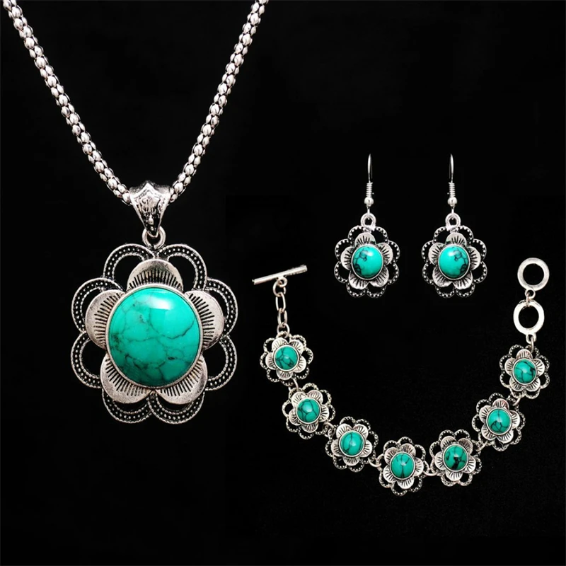Vintage Women Sunflower Gemstone Jewelry Set Pendant Necklace Earring Bracelet Casual Engagement Wedding Jewelry Set
Vintage Women Sunflower Gemstone Jewelry Set Pendant Necklace Earring Bracelet Casual Engagement Wedding Jewelry Set