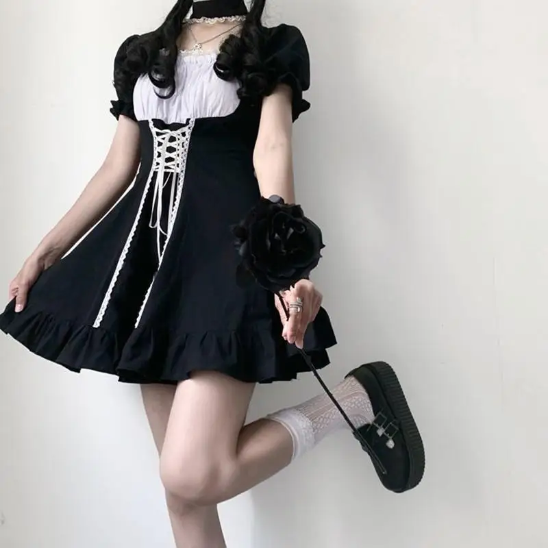 lovely dark Japanese dress soft and Spring black sleeve girl summer Lolita bubble female waist skirt dark black bubble sleeve
lovely dark Japanese dress soft and Spring black sleeve girl summer Lolita bubble female waist skirt dark black bubble sleeve