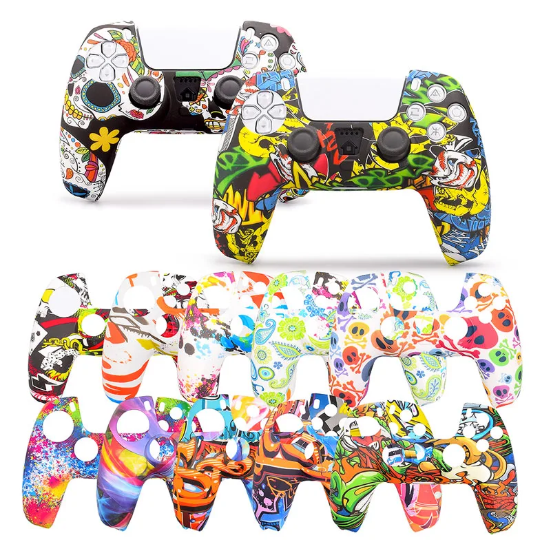 Game Controller Cover Silicone Case for PS5 Protective Case Water Transfer Printing Hand Feeling Oil Controller Accessories
Game Controller Cover Silicone Case for PS5 Protective Case Water Transfer Printing Hand Feeling Oil Controller Accessories