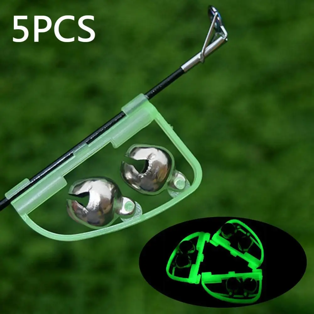 5Pcs Fluorescent Fishing Rod Pole Tip Clip Twin Bell Alarm Alert Ring Glow In The Dark Fishing Tackle Box Accessory tool
5Pcs Fluorescent Fishing Rod Pole Tip Clip Twin Bell Alarm Alert Ring Glow In The Dark Fishing Tackle Box Accessory tool