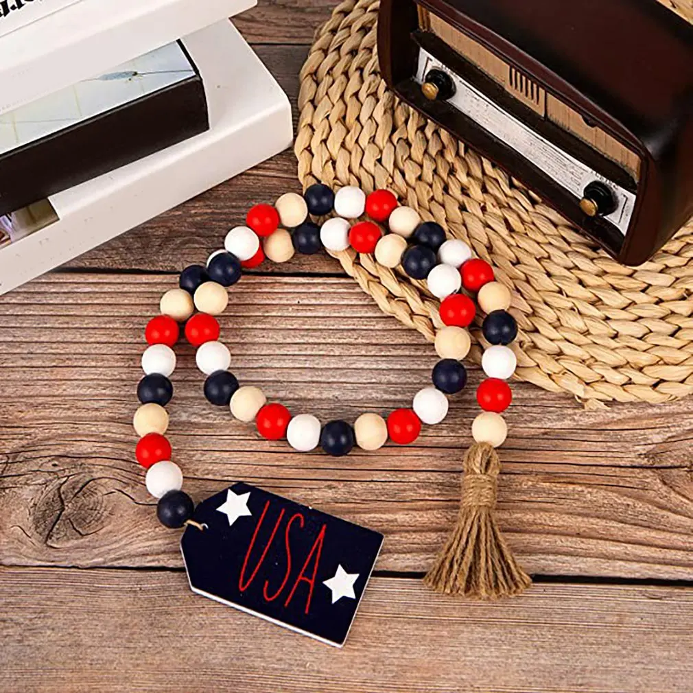 American Independence Day Wooden Beads Tassel String Home Decoration Pendant Diy Handmade Jewelry Accessories
American Independence Day Wooden Beads Tassel String Home Decoration Pendant Diy Handmade Jewelry Accessories