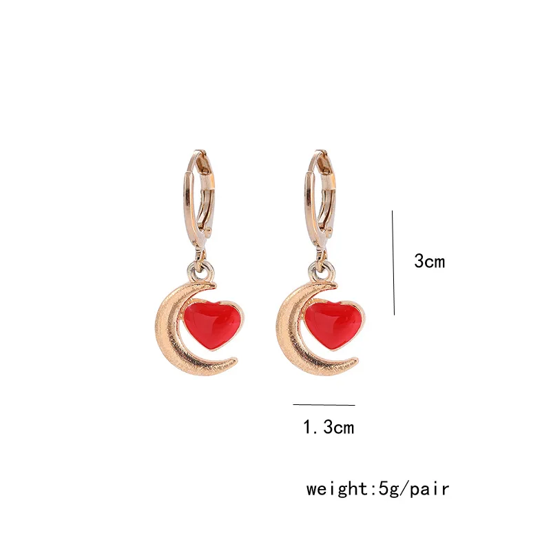 HANGZHI 2021 NEW Love moon combination earrings female three-color optional personality fashion all-match creative earrings
HANGZHI 2021 NEW Love moon combination earrings female three-color optional personality fashion all-match creative earrings